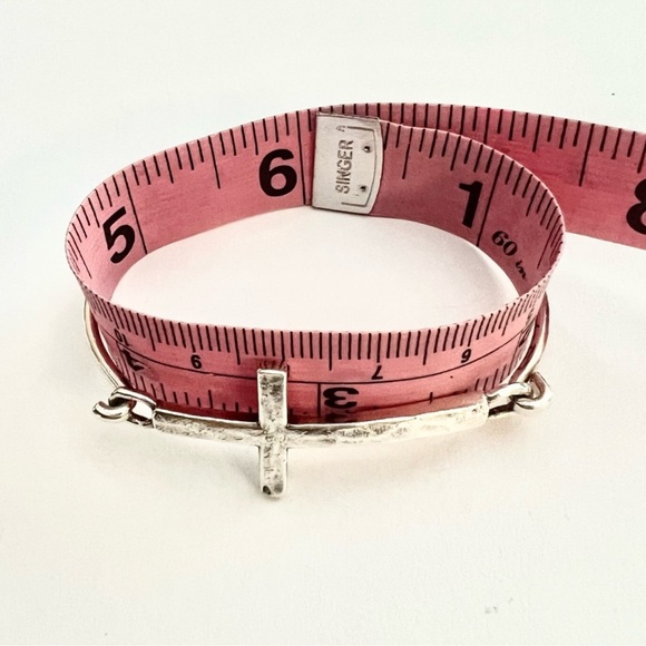 James Avery BLESSED & CROSS hook on style soft hammered bracelets - Picture 9 of 12